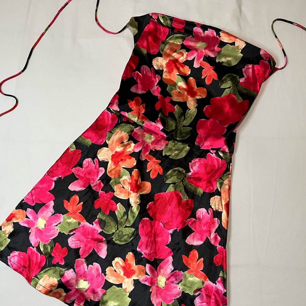 Floral Open Back Dress